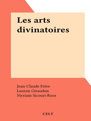cover image of Les arts divinatoires